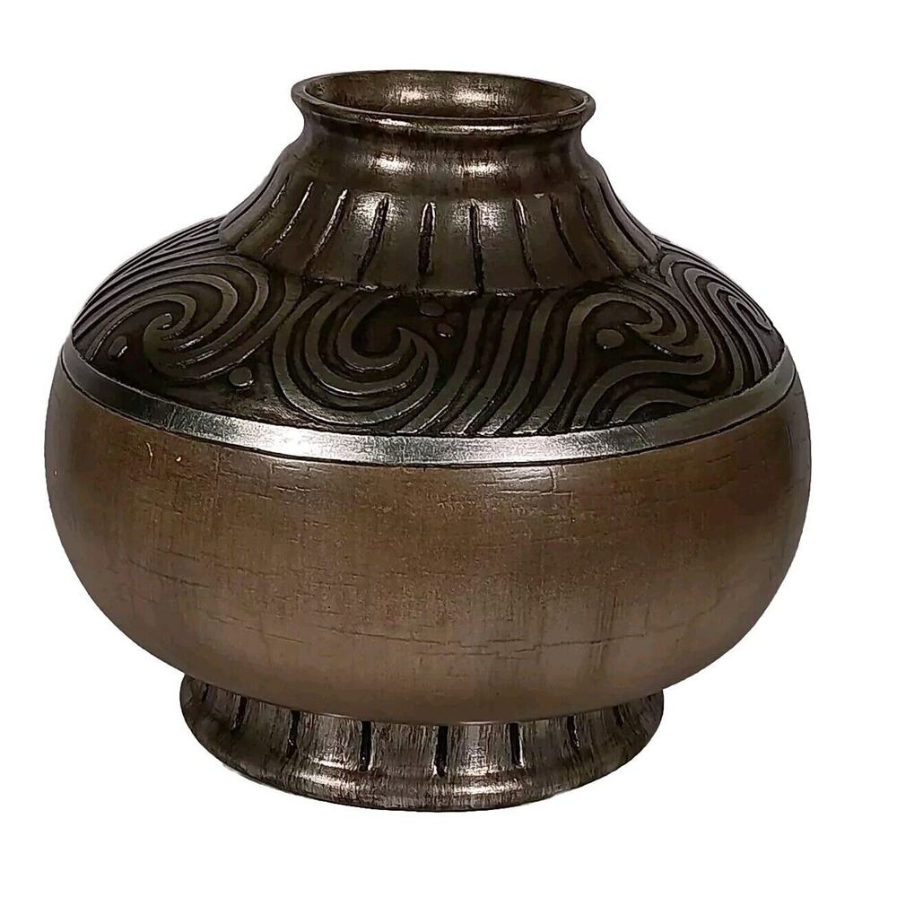 Art Deco Vase Modern Textured Decorative Home Décor Artmax International 10"H
